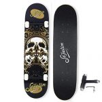 Skull Skateboard: Rule the Streets with the 31"x8" Complete Skateboard for Extreme Sports and Outdoor Adventures