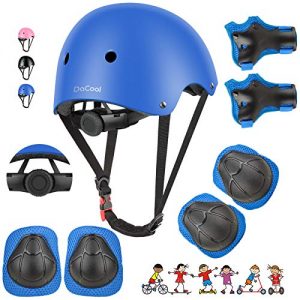 DaCool Kids Bike Helmet Skateboard Knee Pads