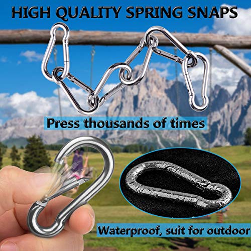 304 Stainless Steel Spring Snap Hooks Spring Clips Ekunbuy Carabiner Clips 