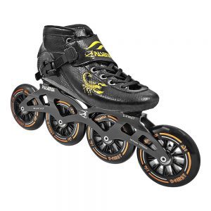 Carbon Fiber Speed Skates 4-Wheels Single-Row