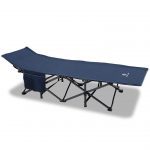 Navy Oversized Camping Cot Supports 600 lbs