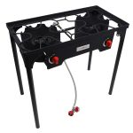 Outdoor Propane Double Burner Adjustable PSI Regulator