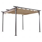 Outsunny 11.5' x 11.5' Retractable Patio Gazebo Pergola