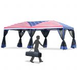 Heavy Duty Pop Up Canopy with 6 Sidewall Mesh Netting