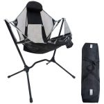 Ultimate Relaxation with Swing Camping Chair - Portable Rocking Recliner for Outdoor Comfort