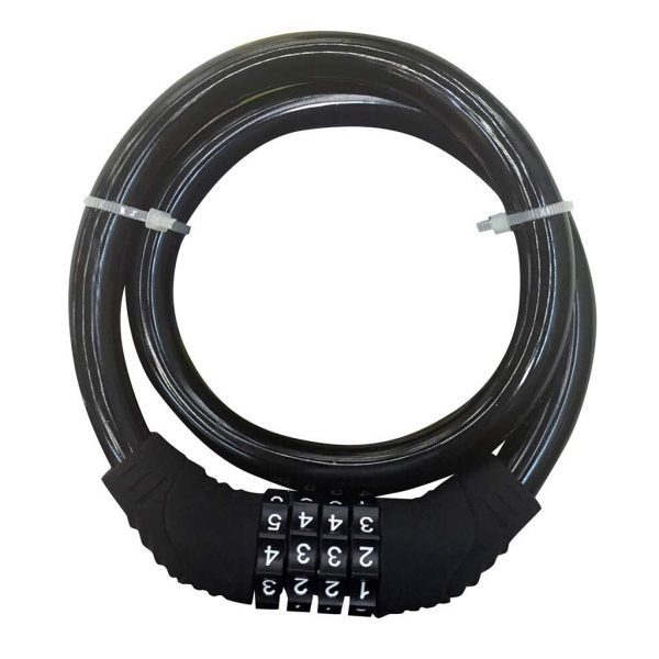Bike Locks Cable Four-Digit Coiled Secure