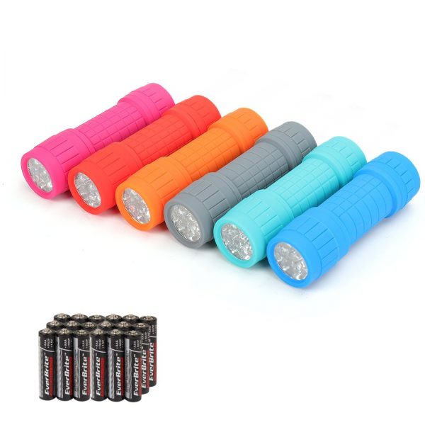 Hiking, Emergency Flashlight 6-pack Impact Handheld Torch