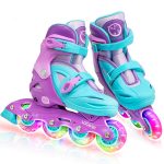 LOCAVUN Adjustable Light up Inline Skates for Kids