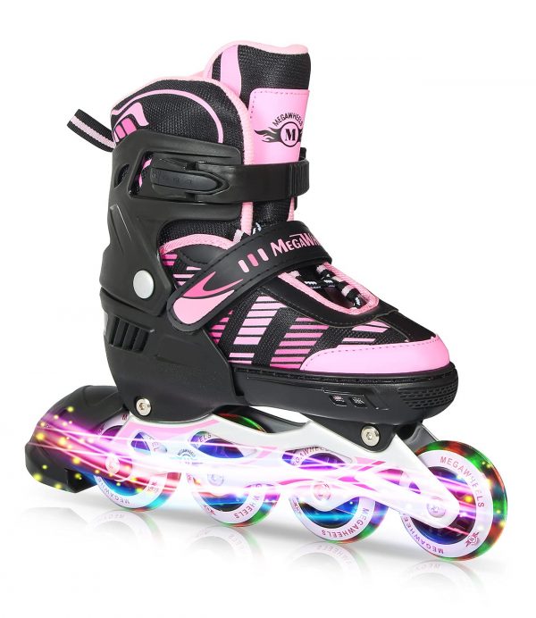 Beginner Roller Skates with Light Up Wheels