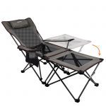 2 in 1 Folding Camping Chair Portable Lounge Chair