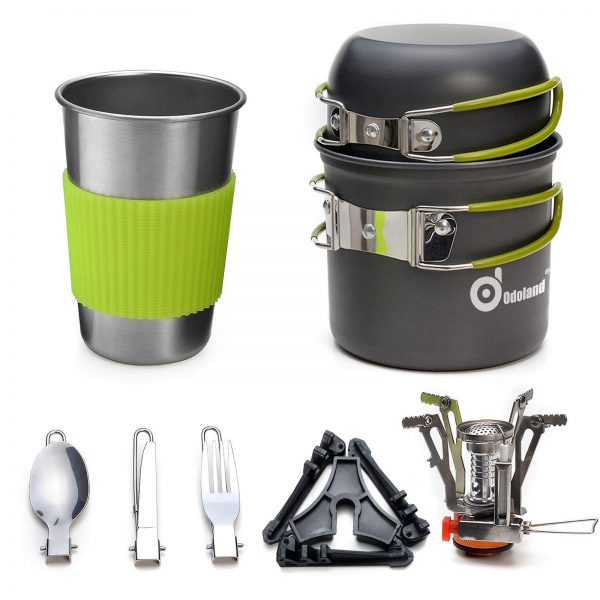 Carabiner Canister Stand Tripod and Stainless Steel Cup
