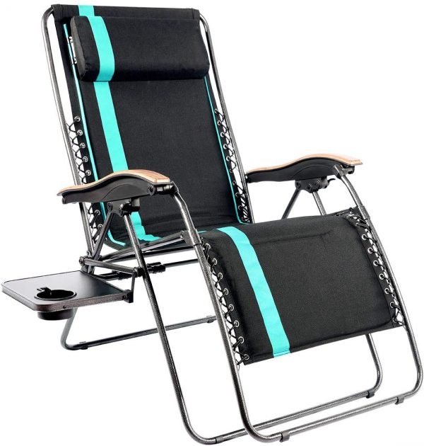 PORTAL Oversized Padded Zero Gravity Patio Lounge Chair