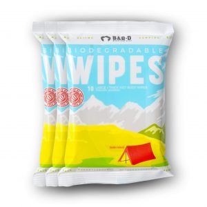 Camping, Hiking Biodegradable Body Wipes with Tea Tree Oil & Aloe Vera