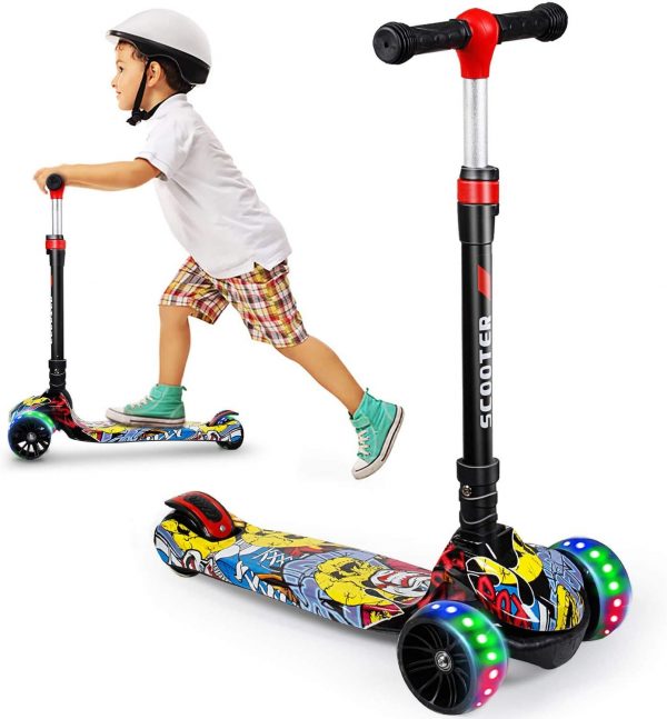 SISIGAD Kick Scooter for Kids, 3 Wheel Kids Scooter