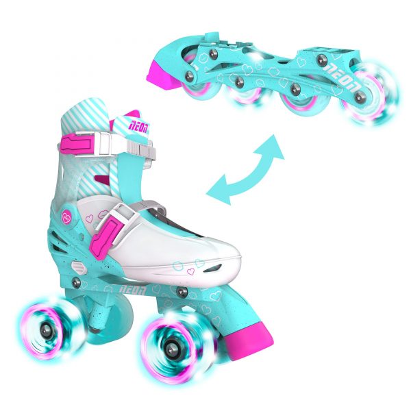 Quad and Inline Skates for Kids with LED Wheels