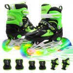 Kids Adjustable Inline Skates Illuminating Wheels