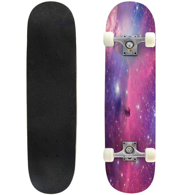 Skateboard Purple Galaxy Longboard Maple Deck Extreme Sports