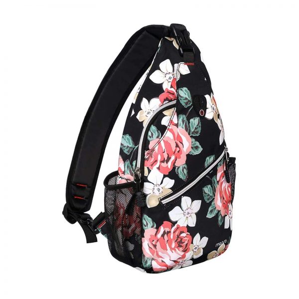 Travel Hiking Daypack Rose Rope Crossbody Shoulder Bag