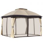 Outsunny 12' x 10' 2-Level Outdoor Gazebo Canopy Tent