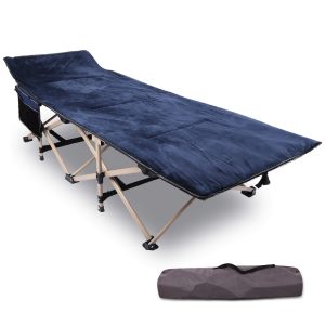 Folding Camping Cots for Adults with Mattress Pad