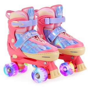 Adjustable Quad Roller Skates for Kids Girls