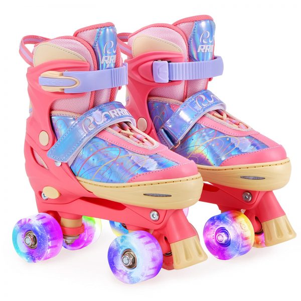 Adjustable Quad Roller Skates for Kids Girls