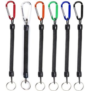 Coil Springs Keychain D Metal Carabiner Clip