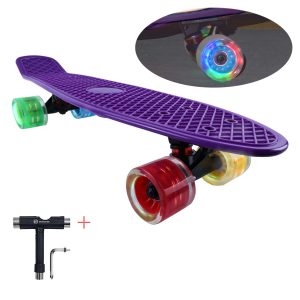 WHOME Kids Skateboards with 60x45mm LED Light Wheel
