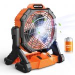 Rechargeable Tent Fan with Lantern 10400mAh Battery