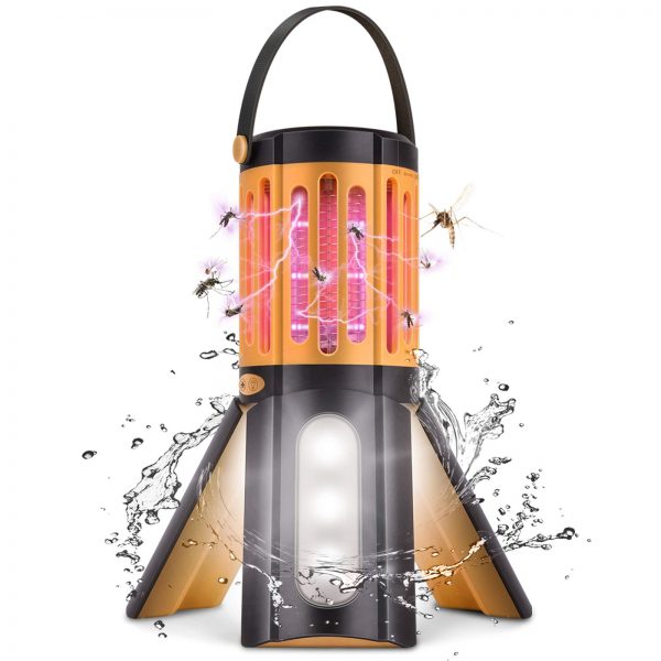 LED Camping Lantern Tripod Tent Light with Hook Portable Indoor Outdoor Mosquito Killer