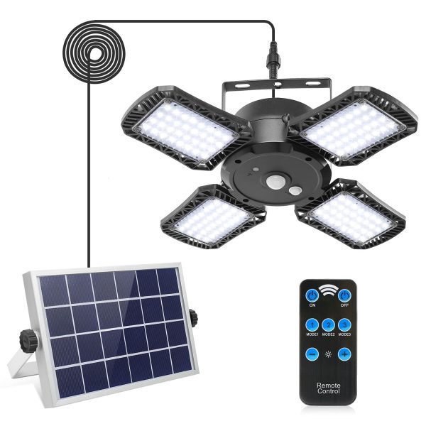 Solar Shed Light with 128LED 1000LM Solar Security Motion Sensor
