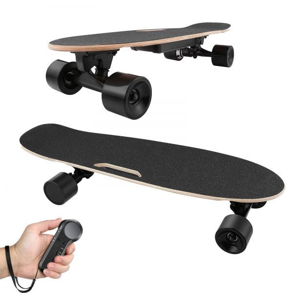Adjustable Speed Electric Skateboard with Wireless Handheld Remote Control