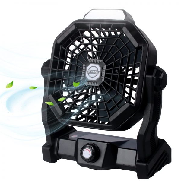 Outdoor Camping Fan with LED Lantern