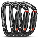 3pcs Climbing Carabiners-Auto Double Locking Carabiner Clips