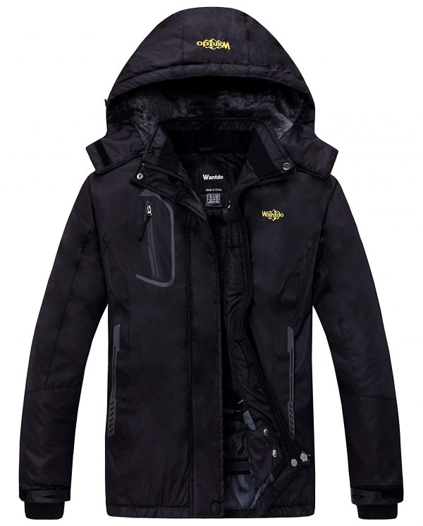 Wantdo Women's Mountain Waterproof Fleece Ski Jacket