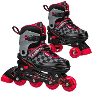 2 skates in 1! Switch Between Quads and Inlines for the best of both worlds