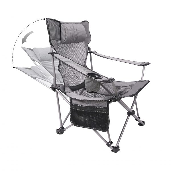 Folding Camping Chair Adjustable Lounge Recliner