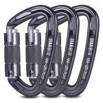 Auto Locking Carabiners Lightweight, Rust Free and Heavy Duty