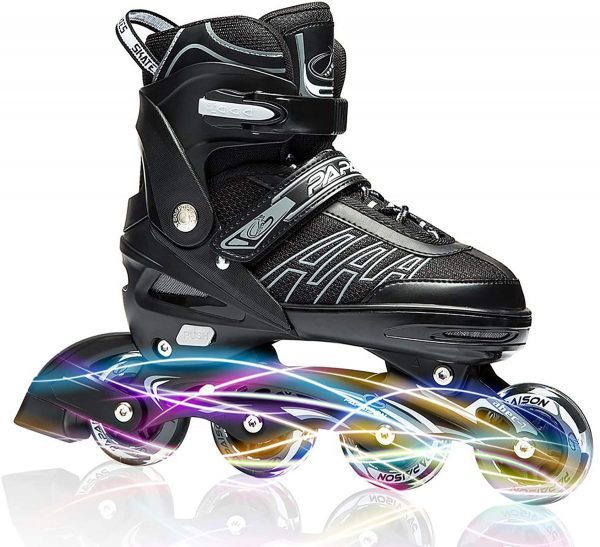 Adjustable Inline Skates Illuminating Roller Skates for Kids Boys and Ladies