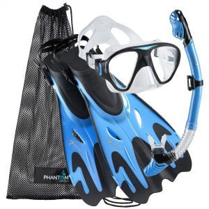 Phantom Aquatics Italian Collection Mask Fin Dry Snorkel Set