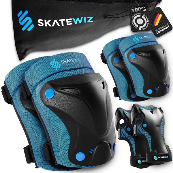 SKATEWIZ Knee Pads Skating - Size L in Blue