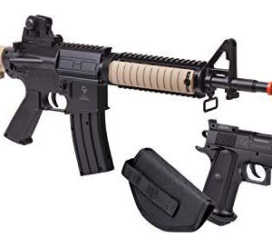 Spring-Powered Single-Shot Airsoft Rifle And Pistol Kit