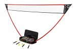 Portable Badminton Set with Freestanding Base