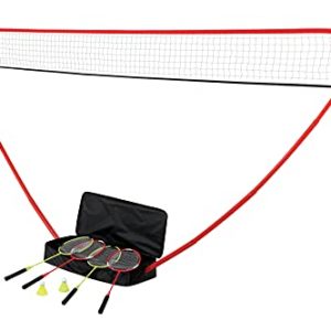 Portable Badminton Set with Freestanding Base