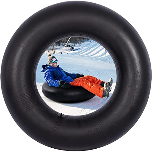 Rubber Snow Tube with Inflatable Mouth and Air Cap