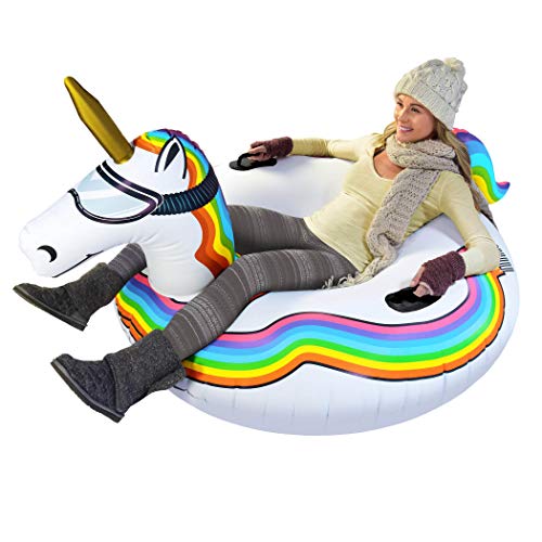 Inflatable Toboggan Sled for Kids and Adults