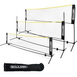 Soccer Tennis, Pickleball, Kids Volleyball Portable Badminton Net Set