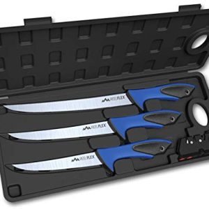 Professional Grade Fishing Fillet Knife Combo Set with Three Knives