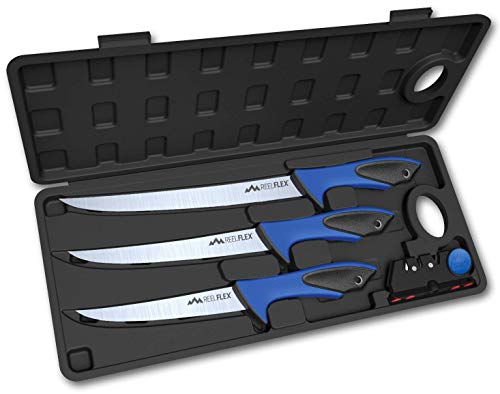Professional Grade Fishing Fillet Knife Combo Set with Three Knives