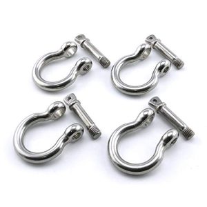 4 Pcs Stainless Steel Anchor Shackle 1/4"